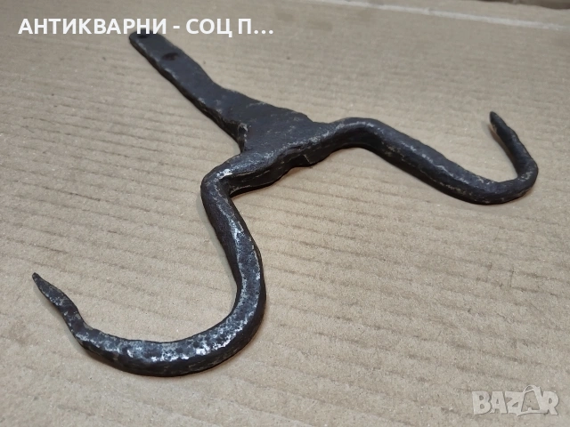 Стар Кован Ченгел За Дране На Животни, Стара Кована Кука. / НОМЕР 1747., снимка 2 - Антикварни и старинни предмети - 53967506