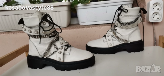 Боти Zara Естествена кожа 37. 5н., снимка 9 - Дамски боти - 52380889