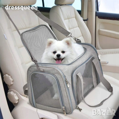 4325 транспортна чанта за котки 50 см – лека, здрава и въздухопропусклива, снимка 3 - За кучета - 53901112