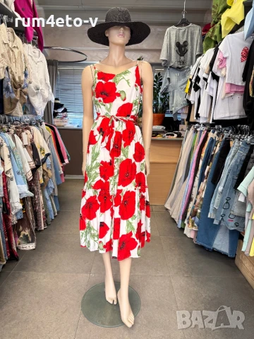 Приказна рокля с макове , снимка 1