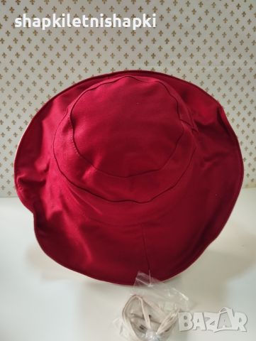 Дамска шапка капела,червено бежова - 41, снимка 2 - Шапки - 45666255