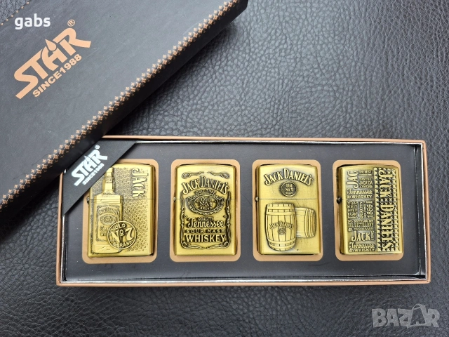Комплект бензинови запалки Jack Daniel's, два цвята, снимка 2 - Запалки - 53176865