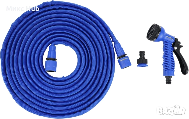 Градински маркуч GOODYEAR 15 метра, латексов + аксесоари , снимка 3 - Напояване - 53374038