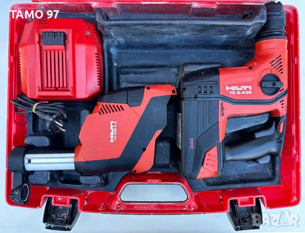 Hilti TE 6-A36 AVR + TE DRS-6 - Акумулаторен перфоратор с прахоуловител 36V 3.0Ah, снимка 2 - Перфоратори - 53134466