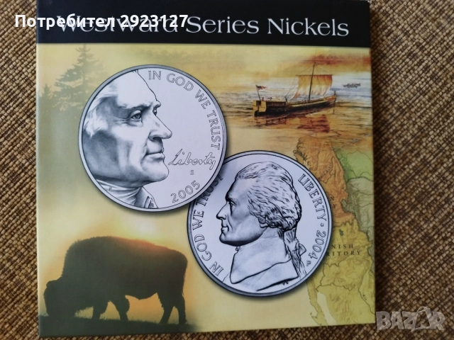 ГОЛЯМ СЕТ С ДЕСЕТ ВЪЗПОМЕНАТЕЛНИ МОНЕТИ ОТ САЩ /виж описанието/