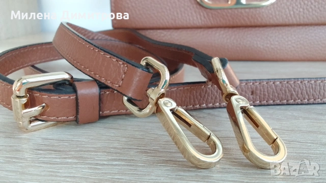 Кожена чанта Tosca Blu Livigno с релеф, снимка 10 - Чанти - 53050781