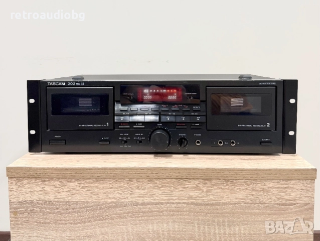 🔉Колекционерски професионален двукасетъчен дек TASCAM 202 MKIII - записващ и на двете гнезда🔉, снимка 4 - Декове - 52930262