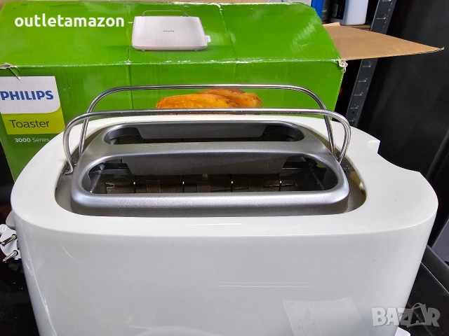 Тостер PHILIPS DAILY COLLECTION HD2581/00 900 W, БЯЛ, снимка 6 - Тостери - 53261581