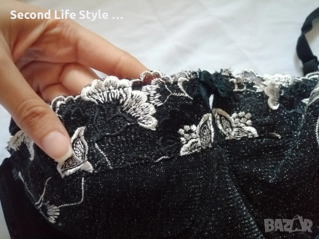 85C блестящ прозрачен корсет бюстие с бродерия цветя Milanni, снимка 14 - Корсети, бюстиета, топове - 52954415