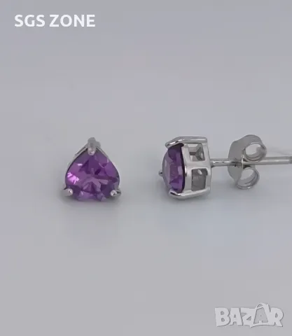 Обеци с Естествен Топаз, снимка 4 - Обеци - 49634291