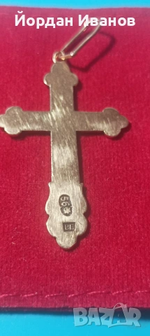 Златен антикварен кръст , снимка 3 - Колиета, медальони, синджири - 54095142