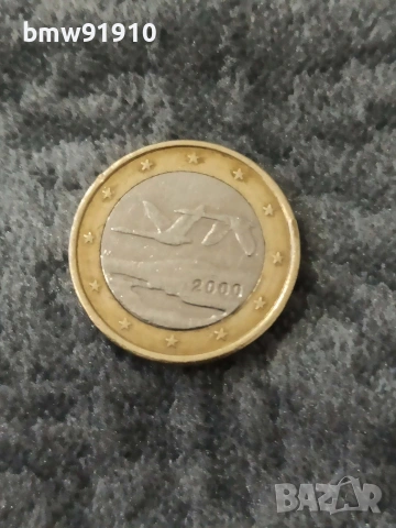 Рядка монета 1 евро Финландия 2000