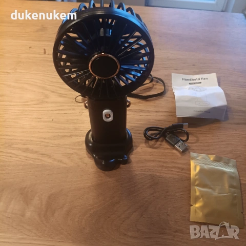 Преносим ръчен вентилатор, 5 скорости, дигитален дисплей, акумулаторен, снимка 9 - Вентилатори - 53267733