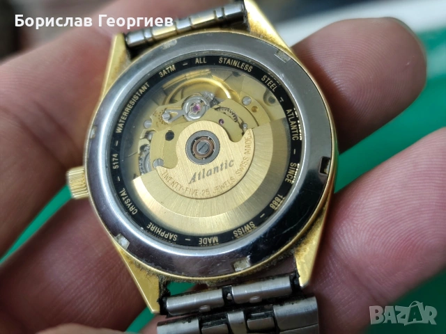 Механичен часовник atlantic worldmaster 25 jewels automatic, снимка 9 - Мъжки - 53190654