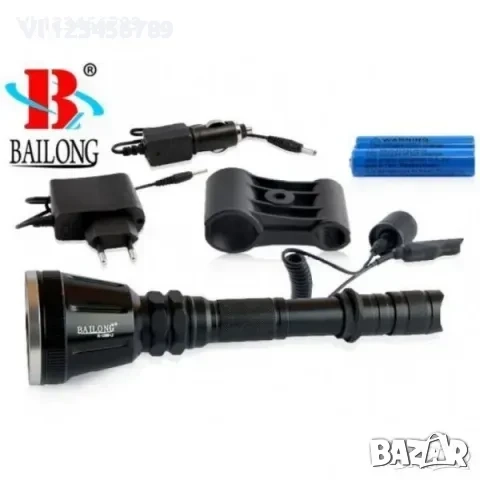 Ловен прожектор BL-Q2888-HUNTING , T6,изнесен спусък, монтажна скоба, 3 филтъра, снимка 4 - Оборудване и аксесоари за оръжия - 52299811