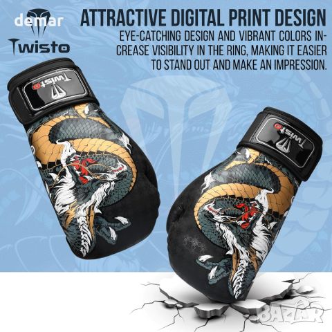 Боксови ръкавици Twisto S6, Muay Thai Kickboxing Pro Heavy Training, 454 грама, снимка 3 - Други спортове - 45370143