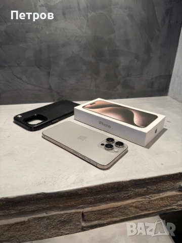 КАТО НОВ Iphone 15 Pro Max 1TB Natural Titanium, снимка 4 - Apple iPhone - 53214472