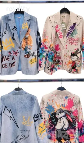 Дамско бяло сако със заек