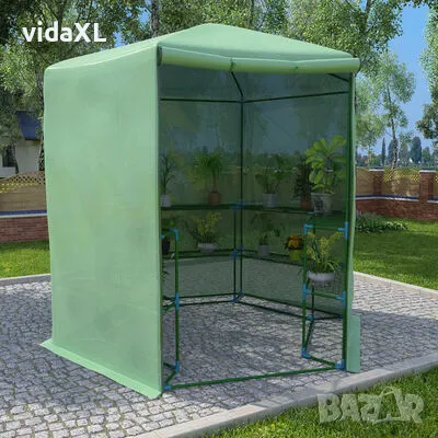 vidaXL Оранжерия с рафтове, стомана, 227x223 см(SKU:48166), снимка 2 - Оранжерии - 48438695