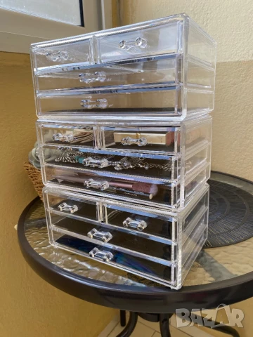 3 броя органайзери с чекмеджета прозрачни , снимка 14 - Органайзери - 50630590