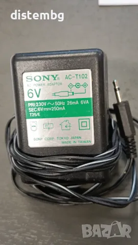 Адаптер Sony AC-T102 Изход: 6V-250mA, снимка 1 - Кабели и адаптери - 49100872