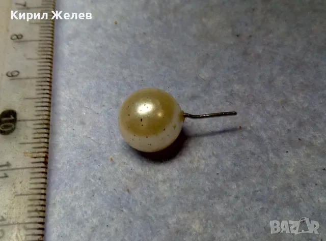 СТАРА ПЕРЛЕНА ОБЕЦА КЛАСИЧЕСКИ МОДЕЛ с ЩИФТ от БЛАГОРОДНА СТОМАНА 48246, снимка 5 - Обеци - 49732948