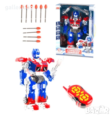 Голям робот трансформър с дистанционно управление и светлини, снимка 2 - Електрически играчки - 51285829