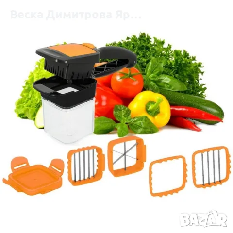 Мултифункционално ренде за плодове и зеленчуци 5 в 1 Genius Nicer Dicer, снимка 6 - Аксесоари за кухня - 48911673