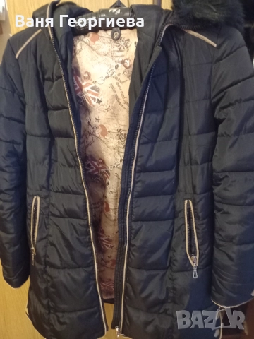 Зимно дамско яке с качулка, снимка 2 - Якета - 52680164