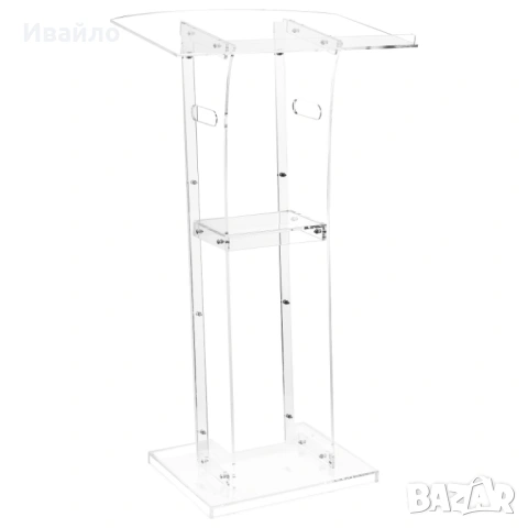 Акрилна катедра за презентации - Амвон - Прозрачна Височина 1100мм