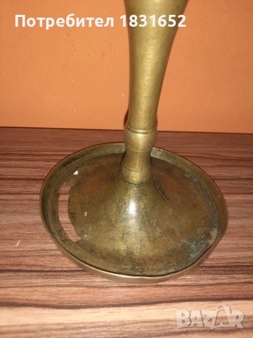 Стар бронзов свещник, снимка 9 - Колекции - 53564756