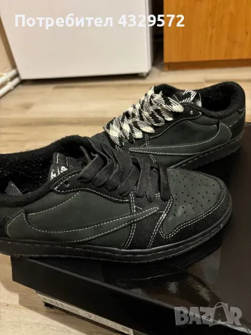 Travis Scott x Air Jordan 1 Low OG Black Phantom, снимка 1 - Дамски ежедневни обувки - 48350091