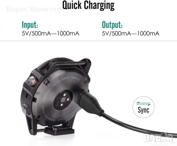 Чисто нов заряден кабел  Garmin часовник -  fenix 5, 6 s x 7x, forerunner 935, снимка 7 - Смарт гривни - 47378378