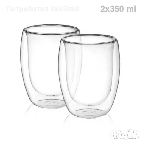 Чаша за капучино и лате 350ml, 2 броя, снимка 2 - Чаши - 46819743