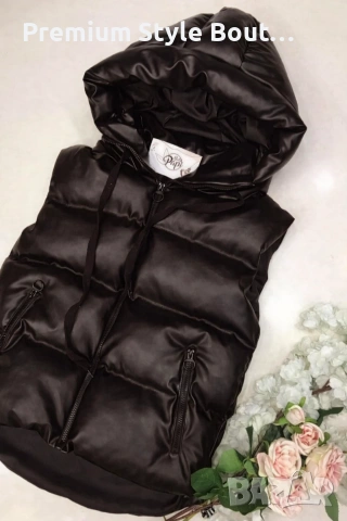 къс кожен елек 