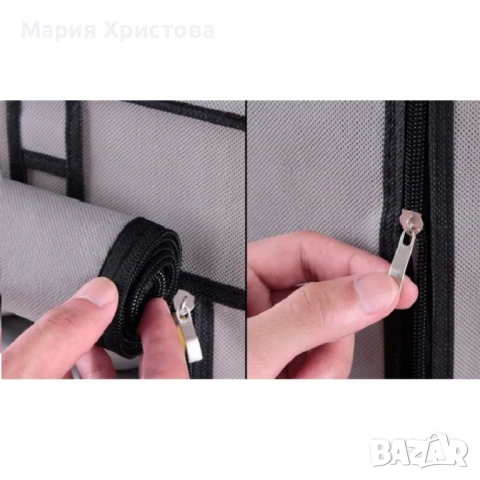 Сгъваем текстилен шкаф XXL, органайзер за дрехи, дишащ материал , снимка 4 - Шкафове - 53737805