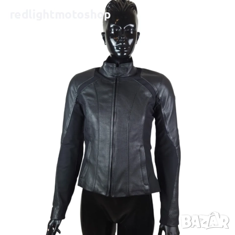 📌 5461 | Cafe Racer Дамско мото яке от текстил и естествена кожа – размер 36 – 240 лв