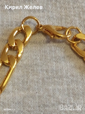 Красив ланец плетка тип КАРТИЕ златист цвят перфектно състояние много красив 51257, снимка 3 - Колиета, медальони, синджири - 53463769