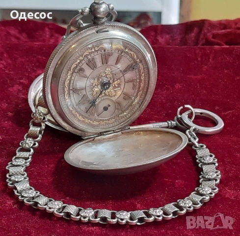 Старинен сребърен Османски джобен часовник , снимка 8 - Антикварни и старинни предмети - 51264841