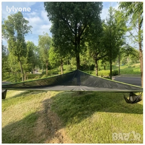ГИГАНТСКИ Триточков ХАМАК Триъгълна люлка за 3 души *280см * Три точки, снимка 8 - Къмпинг мебели - 53873023