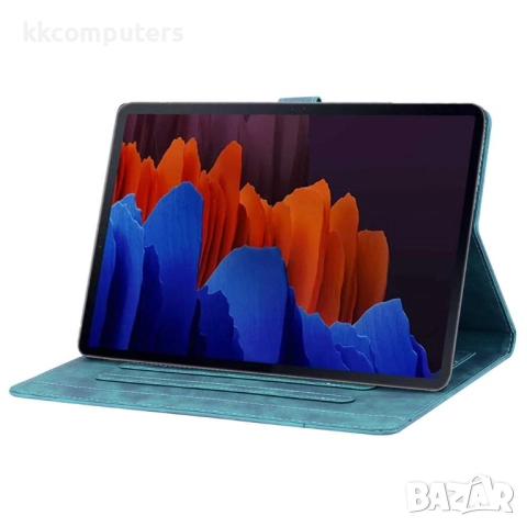 Samsung Galaxy Tab S11 Ultra-Кожен калъф с Протектор, Дизайн Цветя & Котка, Стойка и Държач за писал, снимка 8 - Калъфи, кейсове - 52088632