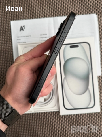 ‼️Нов•iphone 15 ЛИЗИНГ 42лв/м айфон Black 15 24м Гаранция, снимка 5 - Apple iPhone - 52884835