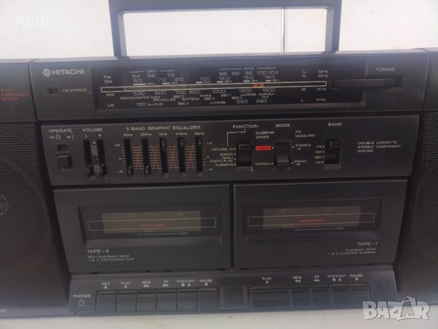 Двукасетъчен радио касетофон HITACHI  TRK-W530E, снимка 7 - Радиокасетофони, транзистори - 52316975