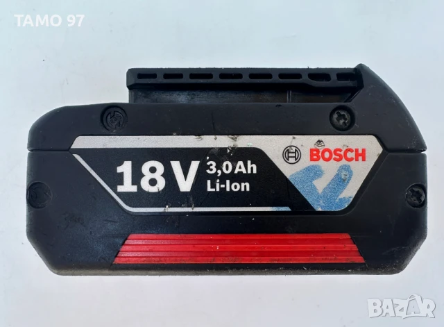BOSCH GBA 18V 3.0Ah - Акумулаторна батерия 18V 3.0Ah с индикатор, снимка 3 - Други инструменти - 51130765