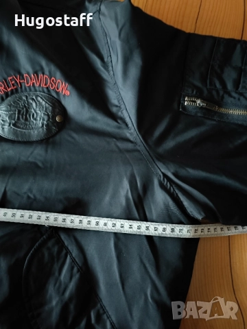Винтидж оригинално черно бомбър яке на Harley-Davidson Owners Group (HOG)Хл, снимка 15 - Якета - 52315224