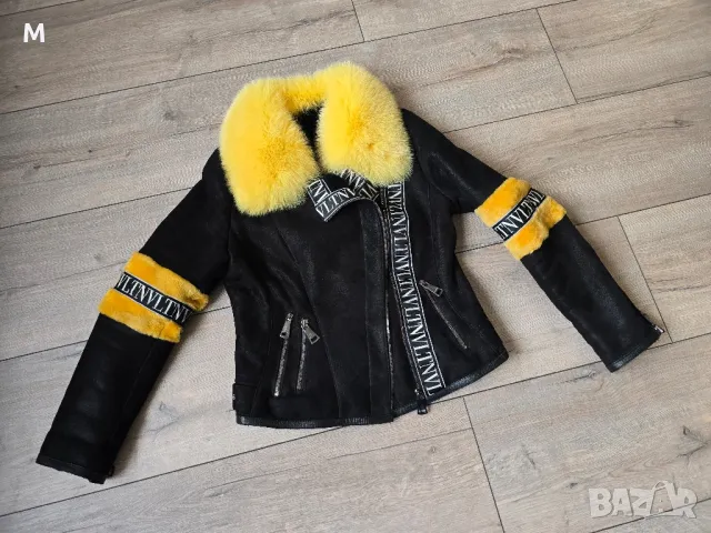 Уникално палто / яке VALENTINO от естествена кожа и естествен косъм 