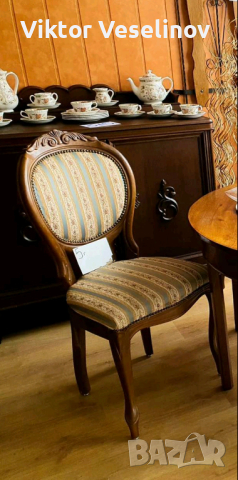 5 броя Столове с дърворезба vintage ретро дървени Германия, снимка 1 - Столове - 45037156