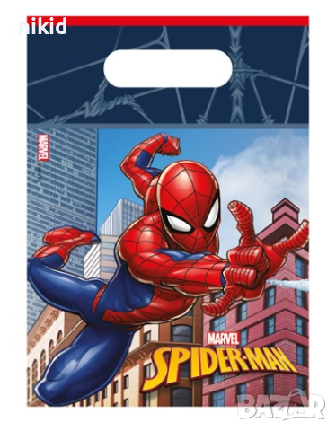 Спайдърмен Spiderman сгради 10 бр торбички за лакомства подарък рожден ден парти