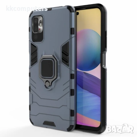Xiaomi Redmi Note 10 5G Удароустойчив Ring Holder Калъф и Протектор, снимка 3 - Калъфи, кейсове - 50573643