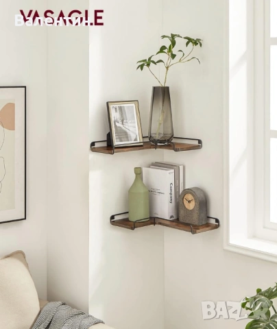 Комплект от 2 плаващи рафта VASAGLE, снимка 2 - Етажерки - 53186021